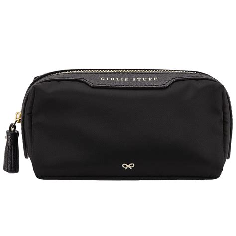 Anya Hindmarch Girlie Stuff Nylon Bag With Leather Trims Black