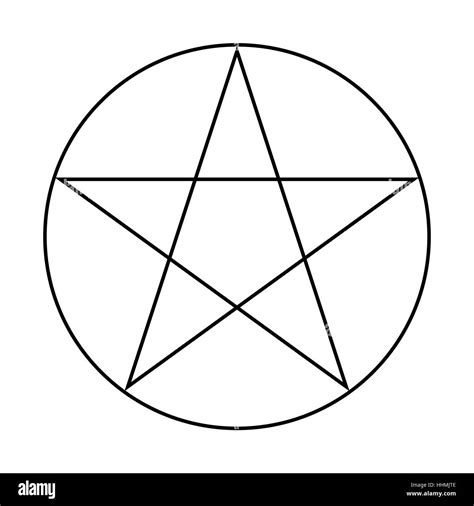 Wicca Pentacle Sign Isolated On A White Background Stock Photo Alamy