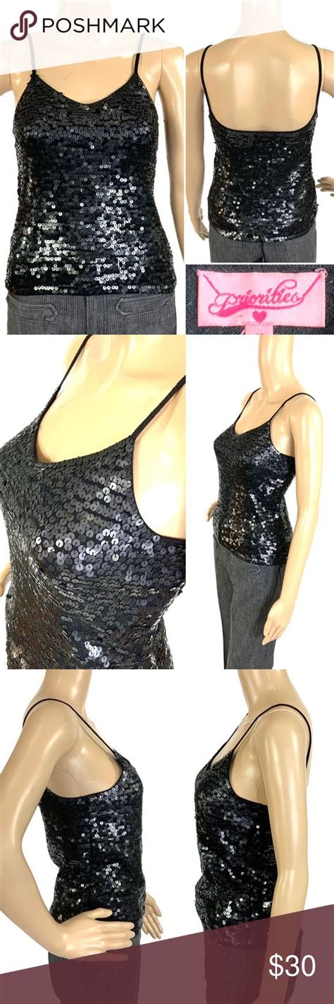 Priorities Saks 5th Fully Sequined Sweater Cami Clothes Design