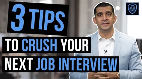 3 Tips To Crush Your Next Job Interview Youtube