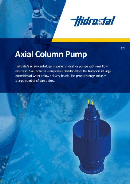 Axial Column Pump For Large Water Volumes And Low Heads L Hidrostal