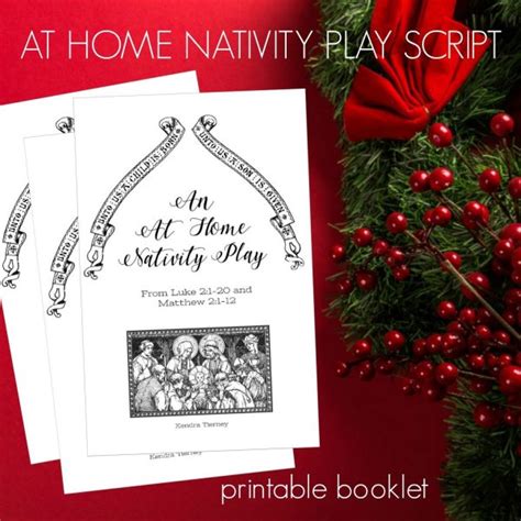 At Home Nativity Play Script Printable Booklet Catholic All Year
