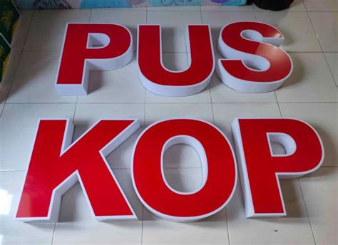 Huruf Timbul 3d Akrilik Custom Size Plang Toko 3d Signage 3d Lazada Indonesia