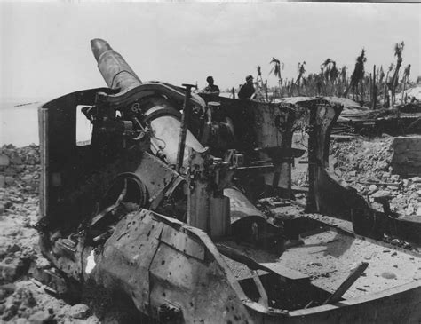 Capture Japanese 8 Inch Coast Artillery Tarawa 1943 World War Photos