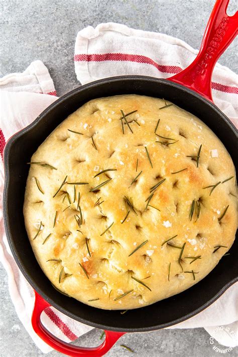 Skillet Focaccia Bread with Rosemary | Cooking on the Front Burner