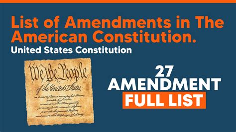 List Of Amendments In The U S Constitution By Jack Smith Medium