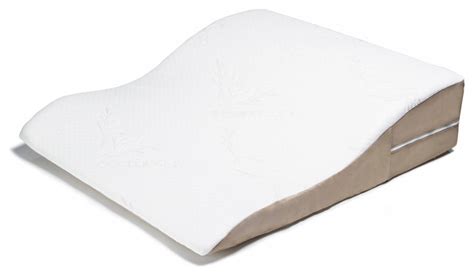 Avana Ogee Memory Foam Bed Wedge Support Pillow With Bamboo Cover