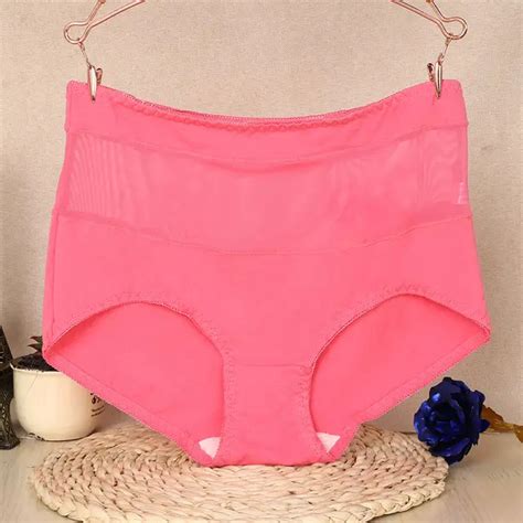 1pc Sexy Women Summer Ultra Thin Cotton Panties Ladies Lace High Waist Briefs Hollow Underpants