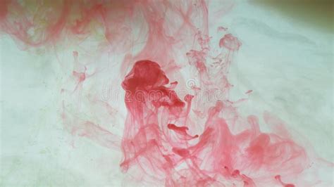 Red Ink In The Water Abstract Background Swirls Of Paint In Liquid