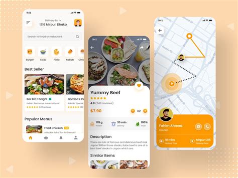 Food Delivery App Ui Design By Tanzir Fahad On Dribbble