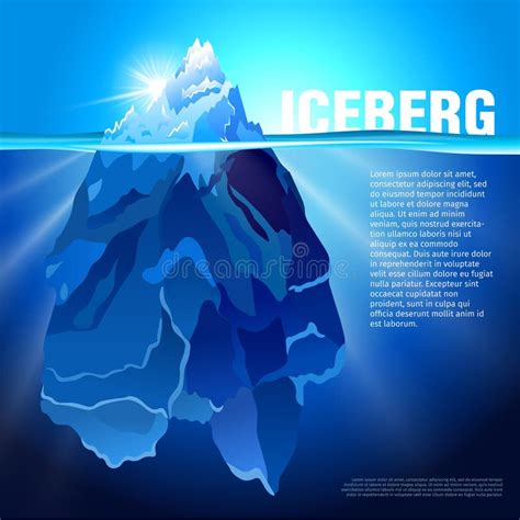 Iceberg Picture In Frame Stock Vector Illustration Of Background