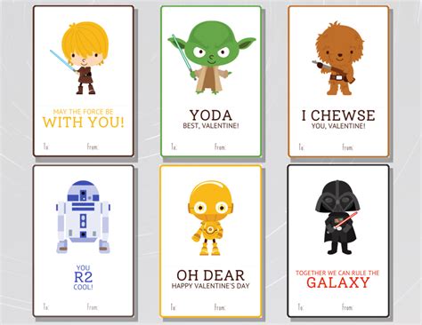 Free Printable Star Wars Valentine Cards Baking You Happier