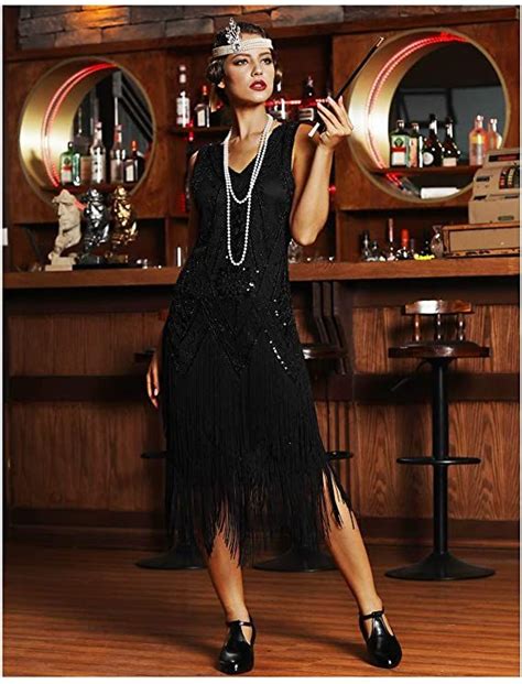 Prettyguide Womens 1920s Flapper Dress Vintage Swing Fringed Gatsby