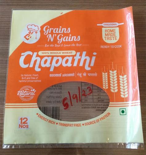 Pp Half Cooked Chapati Packing Cover Capacity Kg At Rs Kg In Ernakulam