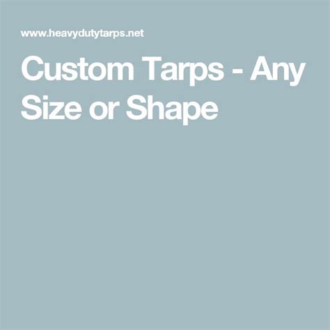 Custom Tarps Any Size Or Shape Custom Tarps Shapes