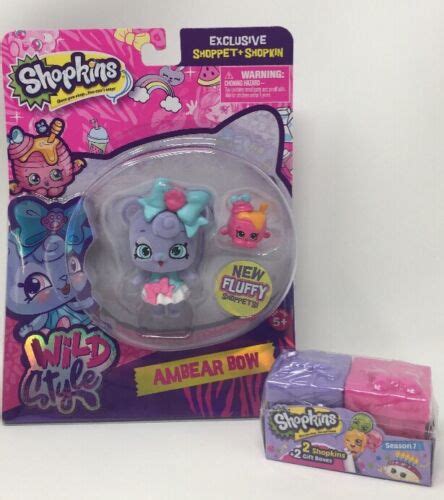 Shopkins Shoppets Wild Style Ambear Bow And Shopkin Honey Pots W Bonus 2