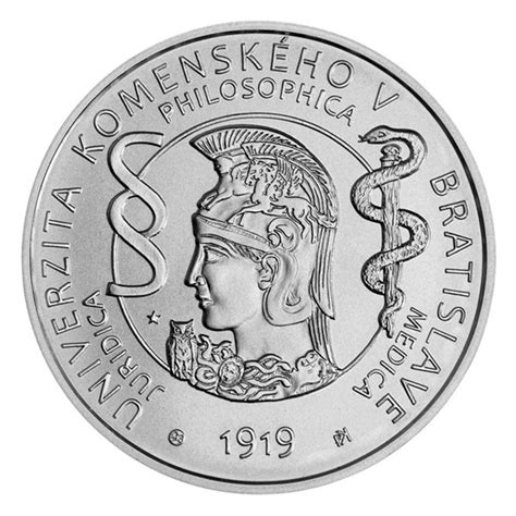 Stříbrná slov mince 10 EUR 2019 100 výročí vzniku Univerzity