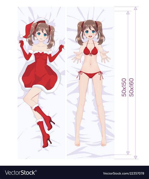 Dakimakura Japanese Body Pillow For Hugging Vector Image