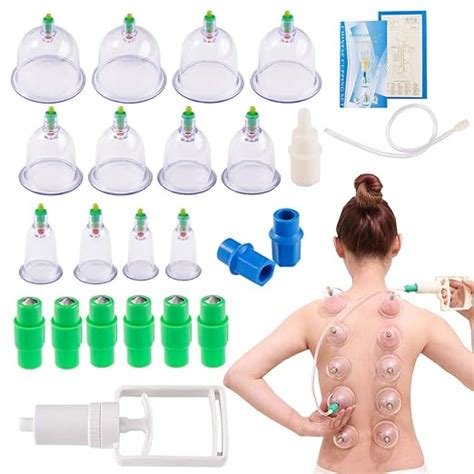 Electomania 12 Cups Cupping Therapy Kit Professional Chinese Acupoint Cupping Therapy Set With