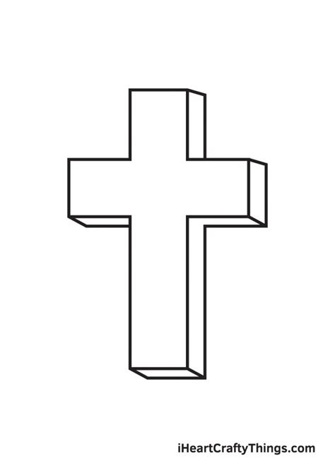 Cross Drawing — How To Draw A Cross Step By Step