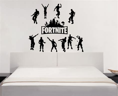 Fortnite Characters Silhouette Emote And Logo Gaming Vinyl Sticker
