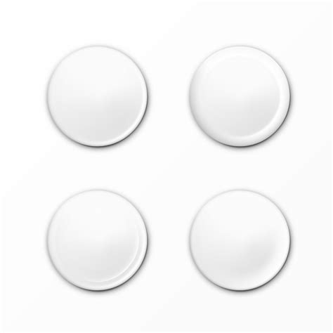 Premium Vector Blank White Glossy Badge Or Web Button Set