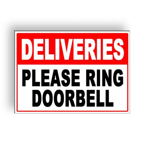 Deliveries Please Ring Doorbell Sign Decal Ms067 Magnetic Sign Etsy