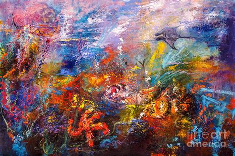 At artranked.com find thousands of paintings categorized into thousands of categories. Life In The Coral Reef Oil Painting By Ginette Painting by ...