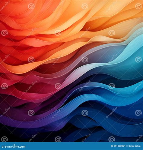 Chromatic Symphony: a Symphony of Gradient Colors Stock Illustration