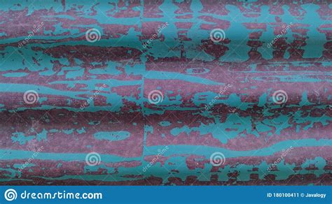 Old Blue And Red Painted Corrugated Metal Stock Image Image Of