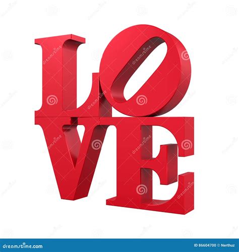 Red Love Text Stock Illustration Illustration Of Love 86604700