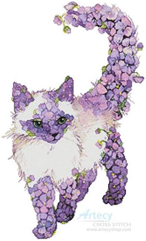 This domain name is registered with netim. Lilac Cat Cross Stitch Pattern cats