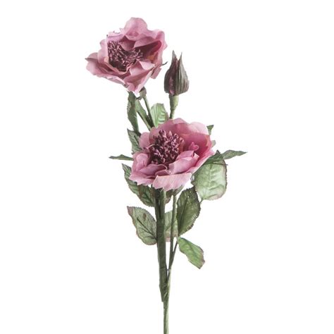 Mauve Artificial Garden Rose Stem Picks Sprays Floral Supplies