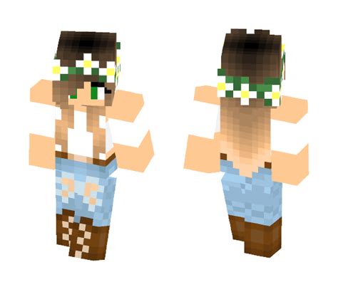 Download Girl With Flower Crown Me Minecraft Skin For Free