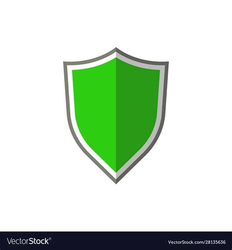 Protection Green Shield Royalty Free Vector Image