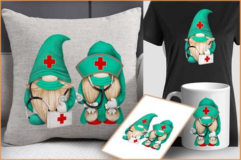 Medical Gnomes Png Clipart Watercolor Gnome Medical Sublimation Png