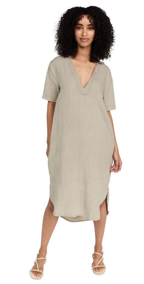 Buy James Perse Open Henley Shirt Dress One Color At Off