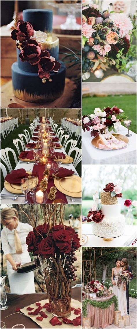 Make ling's moment your source for vintage wedding decorations. Wedding Colors » 22 Romantic Burgundy and Rose Gold Fall ...