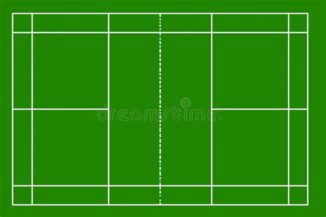The court should be a rectangle marked out with lines 40 mm wide. Badminton Court Marking With White Colored On Clay Or ...