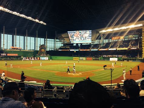 Amazing Seats Perfect For The Fireworks Marlins Park Section 15