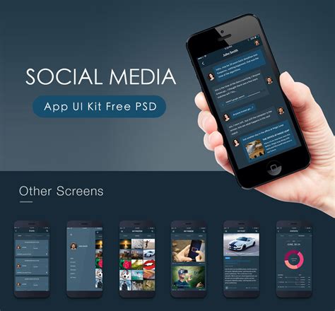 Social Media App Ui Kit Free Psd Download Psd