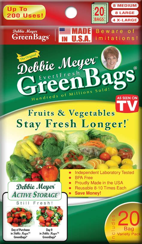 Bag) 4.6 out of 5 stars 52. Debbie Meyer 20ct Green Bags - Food & Grocery - Food ...
