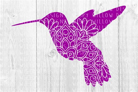 Hummingbird Mandala Animal Graphic By Wispywillowdesigns · Creative Fabrica