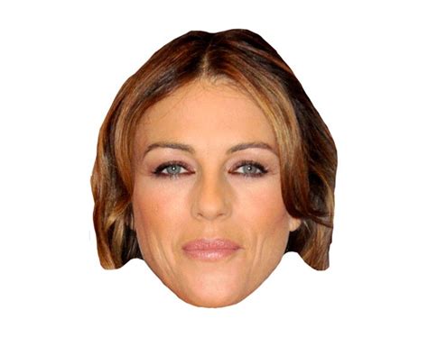 Elizabeth Hurley Vip Celebrity Cardboard Cutout Face Mask