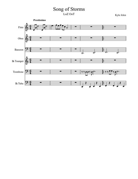 100%(1)100% found this document useful (1 vote). Song of Storms Sheet music for Trombone, Flute, Tuba, Oboe & more instruments (Mixed Ensemble ...