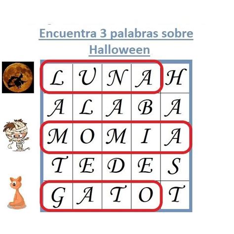 Sopa De Letras De Halloween Cuentosyrecetas