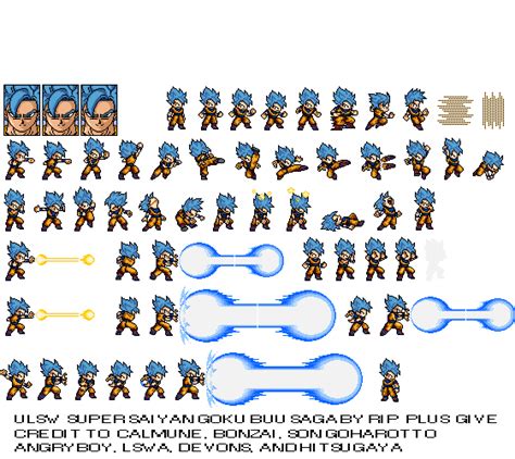 Dbz Ssj Goku Sprite Sheet By Cy689 Sprite Goku Video Game Sprites Images