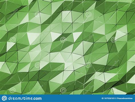 Abstract Green Crystal Background Faceted Texture Polygonal Wallpaper