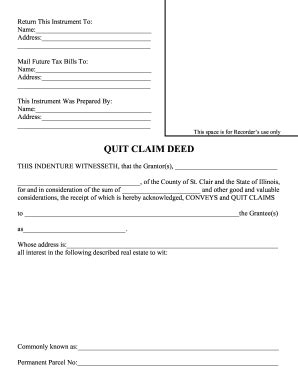 Fillable Online Quit Claim Deed Blank Form Docx Fax Email Print