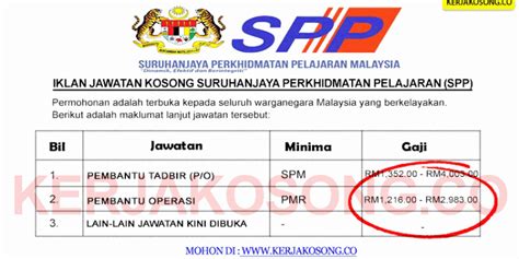 Tawaran adalah dipelawa daripada warganegara malaysia yang berkelayakan untuk memohon jawatan terbuka di suruhanjaya perkhidmatan pelajaran spp sebagaimana berikut: TERBARU! Jawatan Kosong Suruhanjaya Perkhidmatan Pelajaran ...